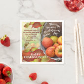 Apple Basket Lob und Erntedank Serviette (Beispiel)