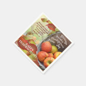 Apple Basket Lob und Erntedank Serviette (Ecke)