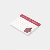 Apple-Beitrag des benutzerdefinierten Lehrers Es s Post-it Klebezettel (angewinkelt)