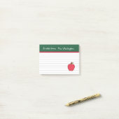 Apple-Beitrag des klassischen Lehrers - Anmerkunge Post-it Klebezettel (Auf Schreibtisch)