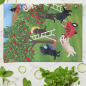 Apple bewirtschaften Labradors Malerei Küchentuch (Gefaltet)