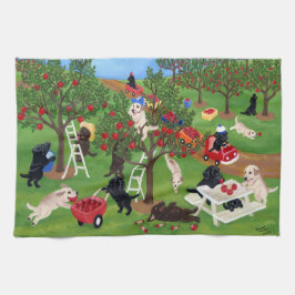 Apple bewirtschaften Labradors Malerei Küchentuch