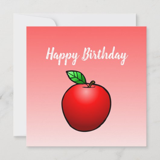 Apple Birthday Card Karte (Vorderseite)