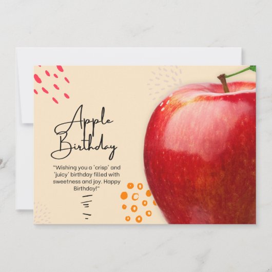 Apple Birthday Card Karte (Vorderseite)