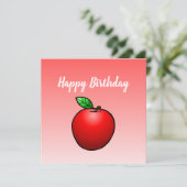 Apple Birthday Card Karte (Stehend Vorderseite)