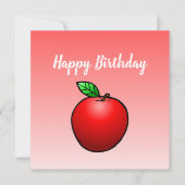 Apple Birthday Card Karte (Vorderseite)