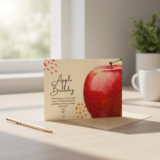 Apple Birthday Card Karte