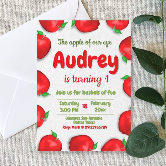 Apple Birthday Einladung