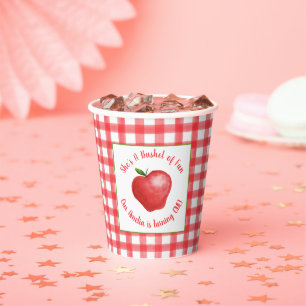 Apple Birthday Paper Cup - Bushel of Fun Pappbecher