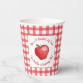 Apple Birthday Paper Cup - Bushel of Fun Pappbecher (Rückseite)