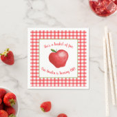 Apple Birthday Party Napkin - Anpassbar Serviette (Beispiel)