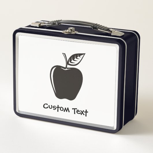 Apple Black Metal Lunch Box (Vorderseite)