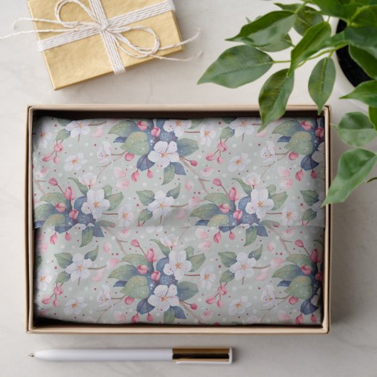 Apple Blossom (Aqua Haze) Seidenpapier (Geschenk)