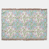 Apple Blossom auf Sky Blue and White Imitats Patch Decke (Vorderseite)