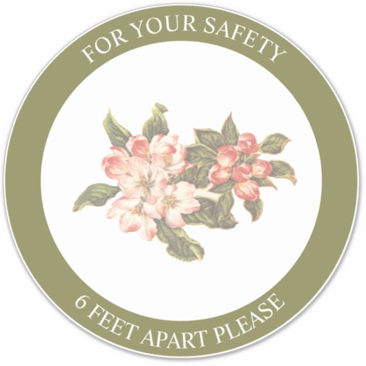 Apple Blossom | Aufkleber für soziale Distanzböden (Vorderseite)