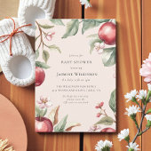 Apple Blossom Babydusche mit QR-Code Einladung