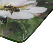 Apple Blossom & Bee Macro Photo | Cutting Board Schneidebrett (Ecke)