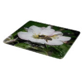 Apple Blossom & Bee Macro Photo | Cutting Board Schneidebrett (Ecke)