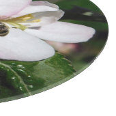 Apple Blossom & Bee Macro Photo | Cutting Board Schneidebrett (Ecke)