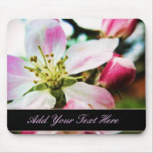 Apple Blossom Blume benutzerdefinierter Text Mouse Mousepad (Vorne)