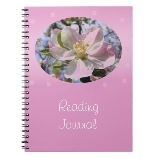 Apple Blossom Blume Reading Journal Notizblock (Vorderseite)