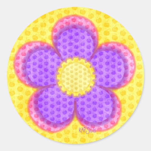 Apple Blossom Blume Runder Aufkleber (Vorderseite)