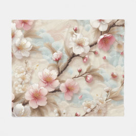 Apple Blossom Branchen Fleecedecke