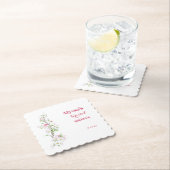 Apple Blossom Brautparty Personalisiert mit Datum Untersetzer (Vor Ort)