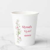 Apple Blossom Brautparty Personalisiert Pappbecher (Vorderseite)