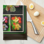 Apple Blossom Collage - Verbessertes digitales Fot Küchentuch (Viertel Falte)