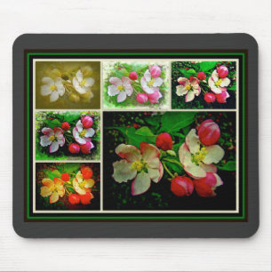 Apple Blossom Collage - Verbessertes digitales Fot Mousepad