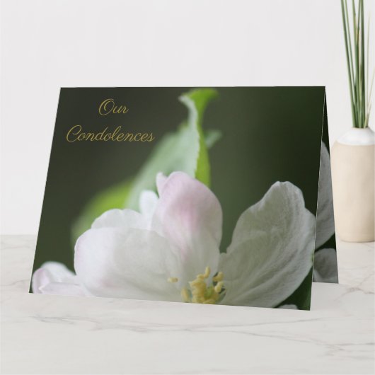 Apple Blossom Condolence Card Karte (Vorderseite)