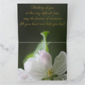 Apple Blossom Condolence Card Karte (Innenseite)