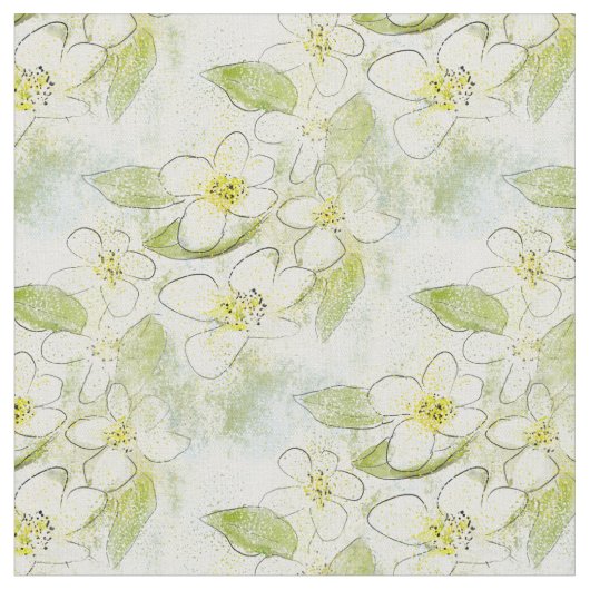 Apple Blossom Fabric Stoff (Nahaufnahme)