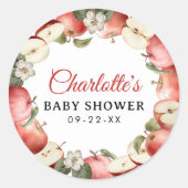 Apple Blossom Fall Baby Dusche Gefallen Sticker (Vorderseite)
