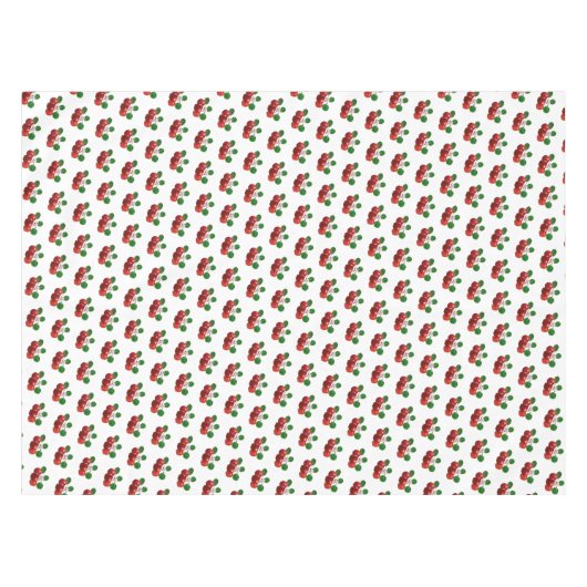 Apple Blossom & Frucht auf Zweig auf Weiß Tischdecke (Vorderseite (Horizontal))