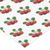 Apple Blossom & Frucht auf Zweig auf Weiß Tischdecke (Schrägansicht)