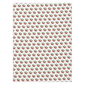 Apple Blossom & Frucht auf Zweig auf Weiß Tischdecke (Vorderseite)