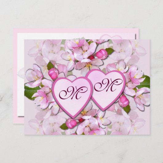 APPLE BLOSSOM & HEARS ~ Postkarte (Vorne/Hinten)