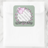 APPLE BLOSSOM ~ Hinzufügen eines Fotos ~ Square St Quadratischer Aufkleber (Tasche)