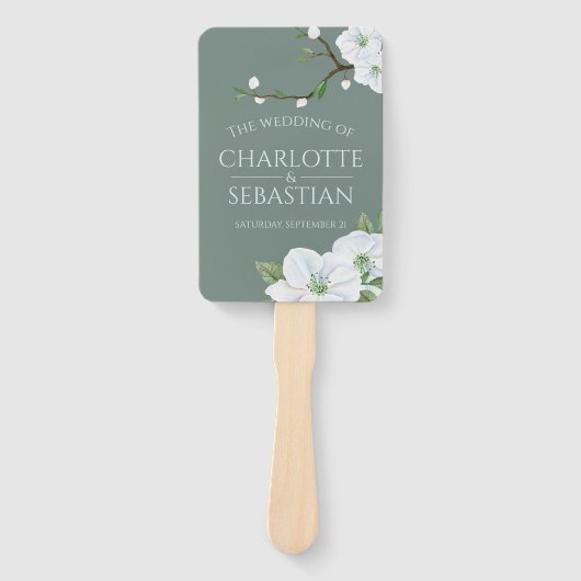 Apple Blossom Hochzeitsfeier Fächer (Vorderseite)