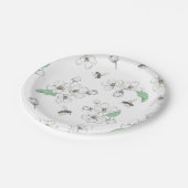 Apple Blossom Hummel Weißes Party Pappteller (Schrägansicht)