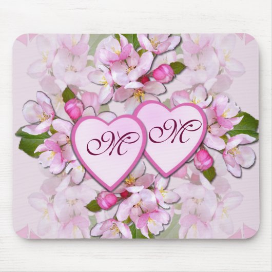 APPLE BLOSSOM ~ Monogram MousePad (Vorne)