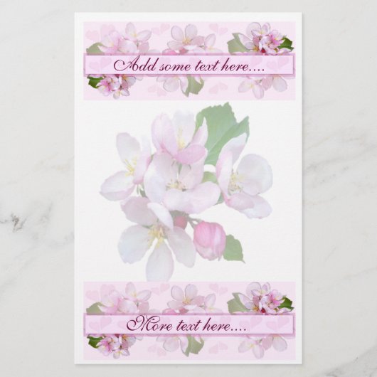 APPLE BLOSSOM ~ Stationär Briefpapier (Vorderseite)