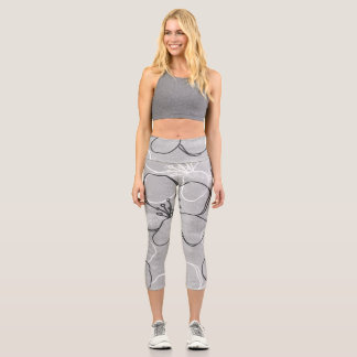 Apple Blossom Traum: Abstrakte Ornamente Capri Leggings