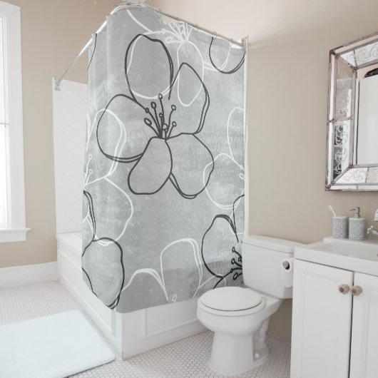 Apple Blossom Traum: Abstrakte Ornamente Duschvorhang (Beispiel)
