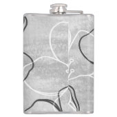 Apple Blossom Traum: Abstrakte Ornamente Flachmann (Rückseite)