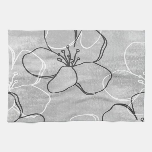 Apple Blossom Traum: Abstrakte Ornamente Geschirrtuch (Horizontal)