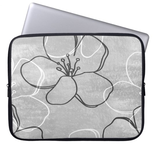 Apple Blossom Traum: Abstrakte Ornamente Laptopschutzhülle (Vorderseite)