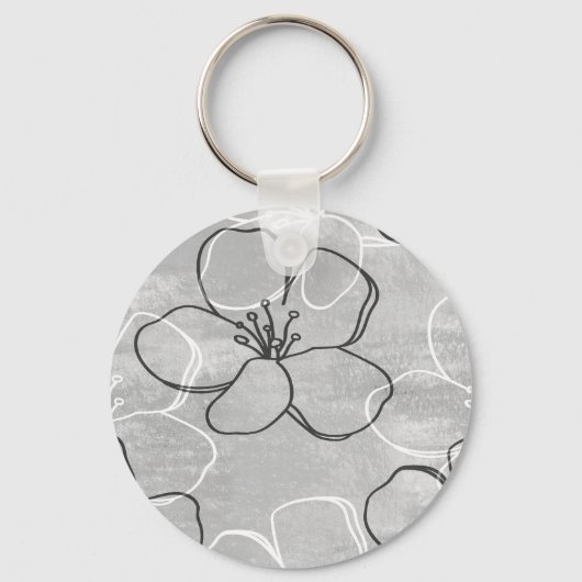 Apple Blossom Traum: Abstrakte Ornamente Schlüsselanhänger (Vorderseite)